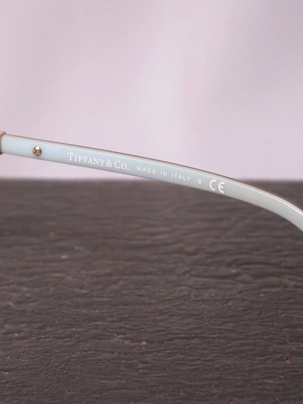 Tiffany & Co. Gold Ornate Tortoise Blue Eyeglasses Made in Italy